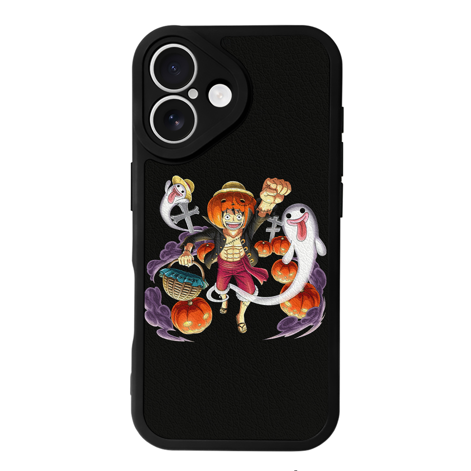 （画像用） ワンピース モンキー・D・ルフィ ONE PIECE Monkey D. Luffy 【iPhone 16シリーズ対応】シリコンスマホケース（レザー調） 材質：シリコン